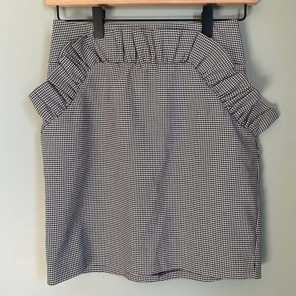 Mini Pencil Peplum Hounds tooth Skirt - Picture 1 of 4